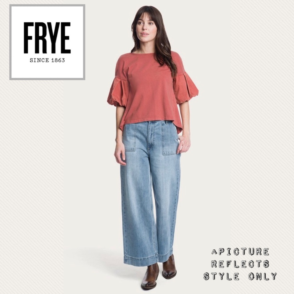Frye Flutter Sleeve Woven Top Natural - Picture 6 of 9